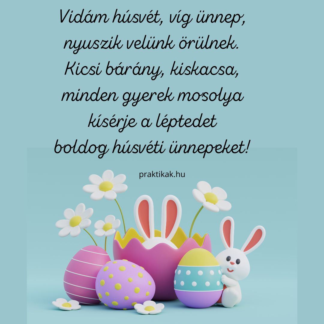 húsvéti üdvözlet gyerekeknek